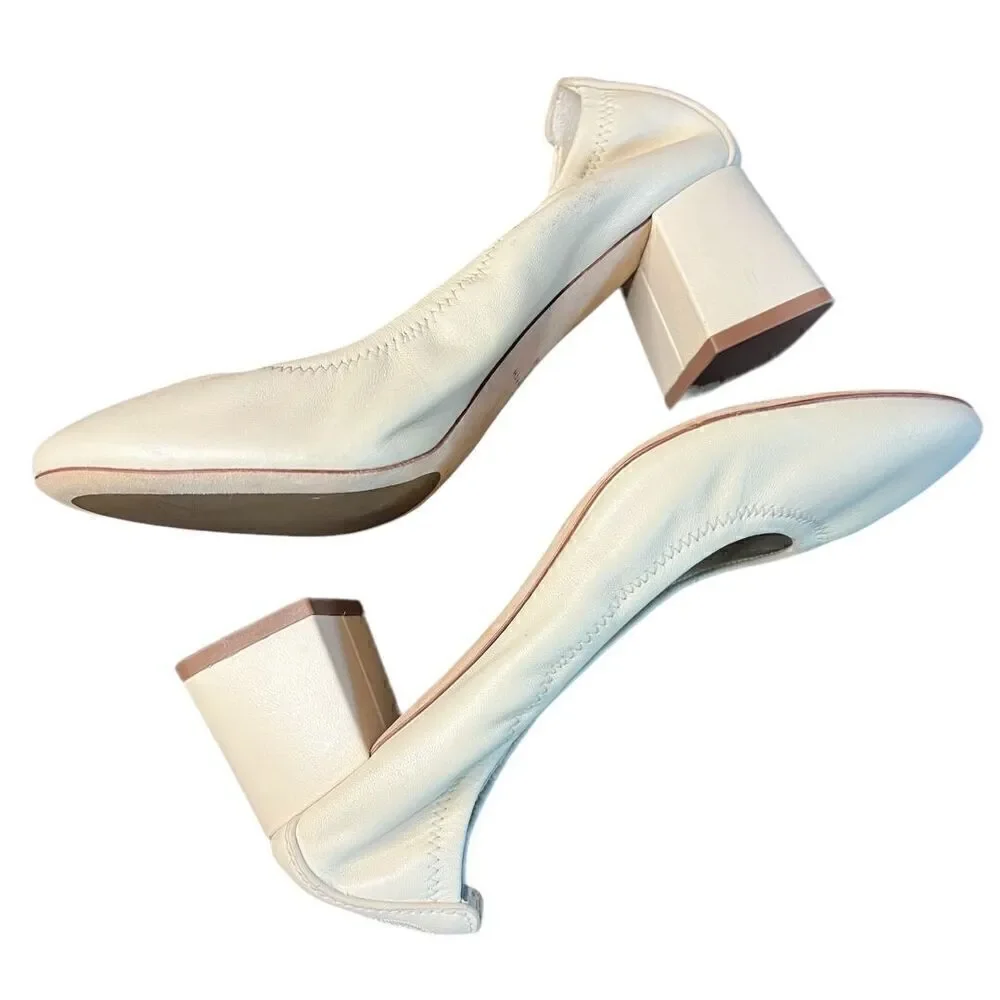 Tory Burch Eddie 55mm Pump Heels in Cream NWOB Size 6 1/2